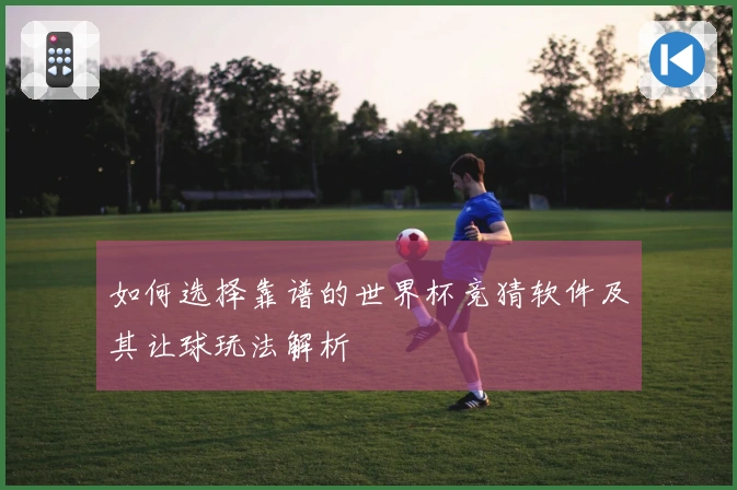 如何选择靠谱的世界杯竞猜软件及其让球玩法解析